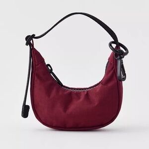 BAGGU—Mini Crescent Bag Charm, Oxblood (NWT)